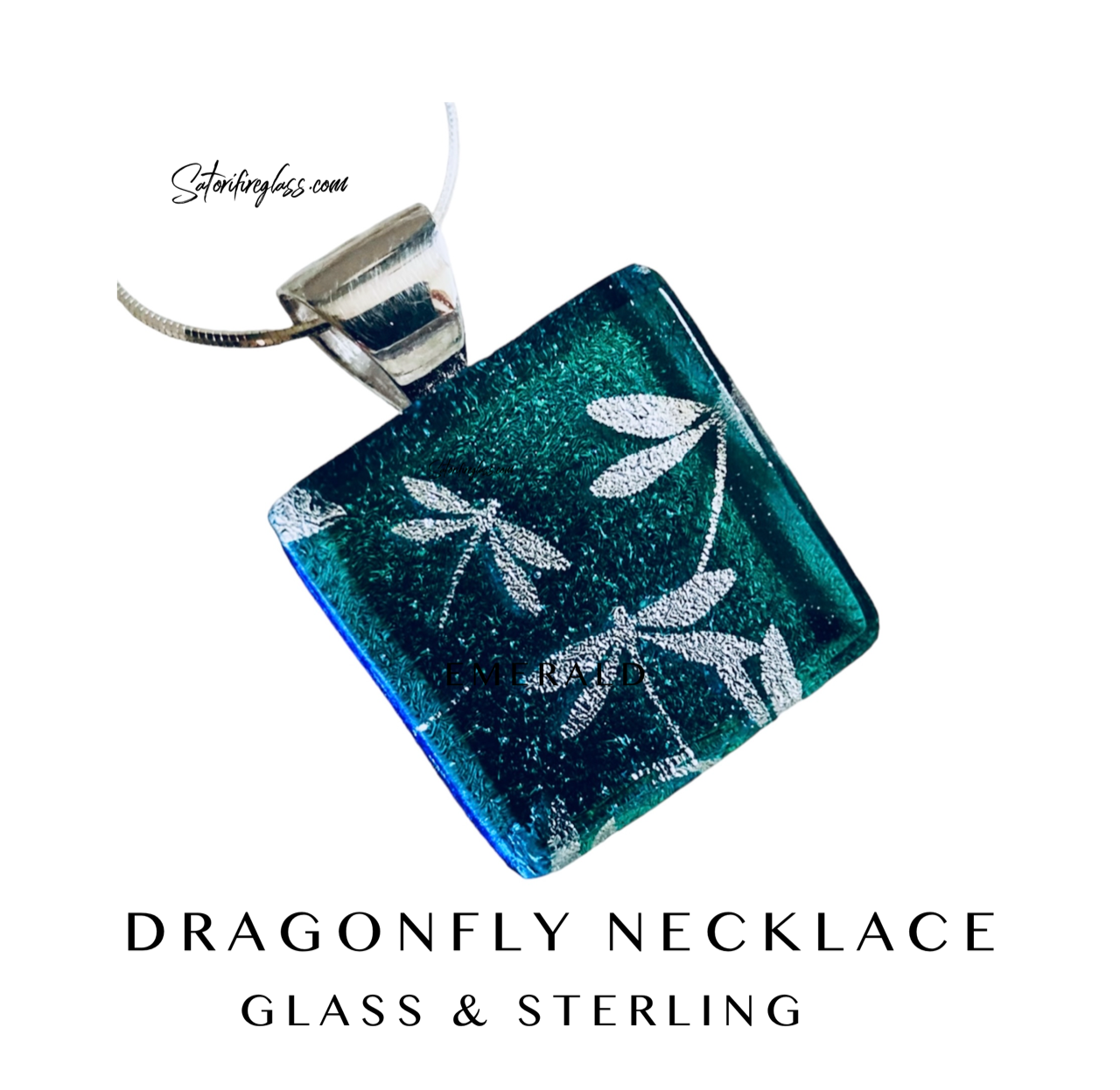 Dragonfly Square Necklace