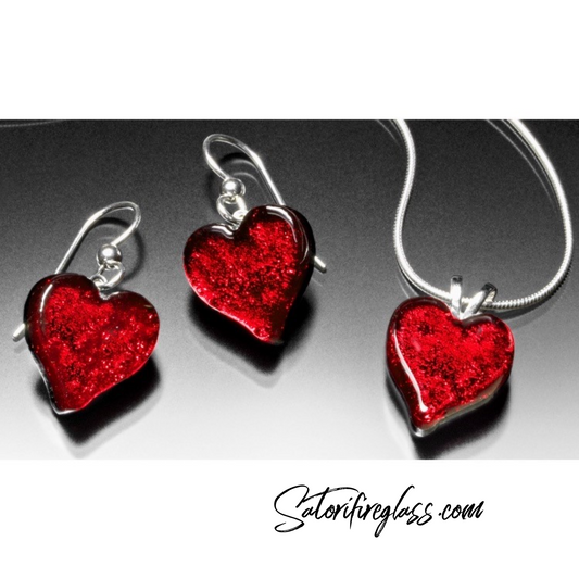 Satori Small Heart & Earrings Set