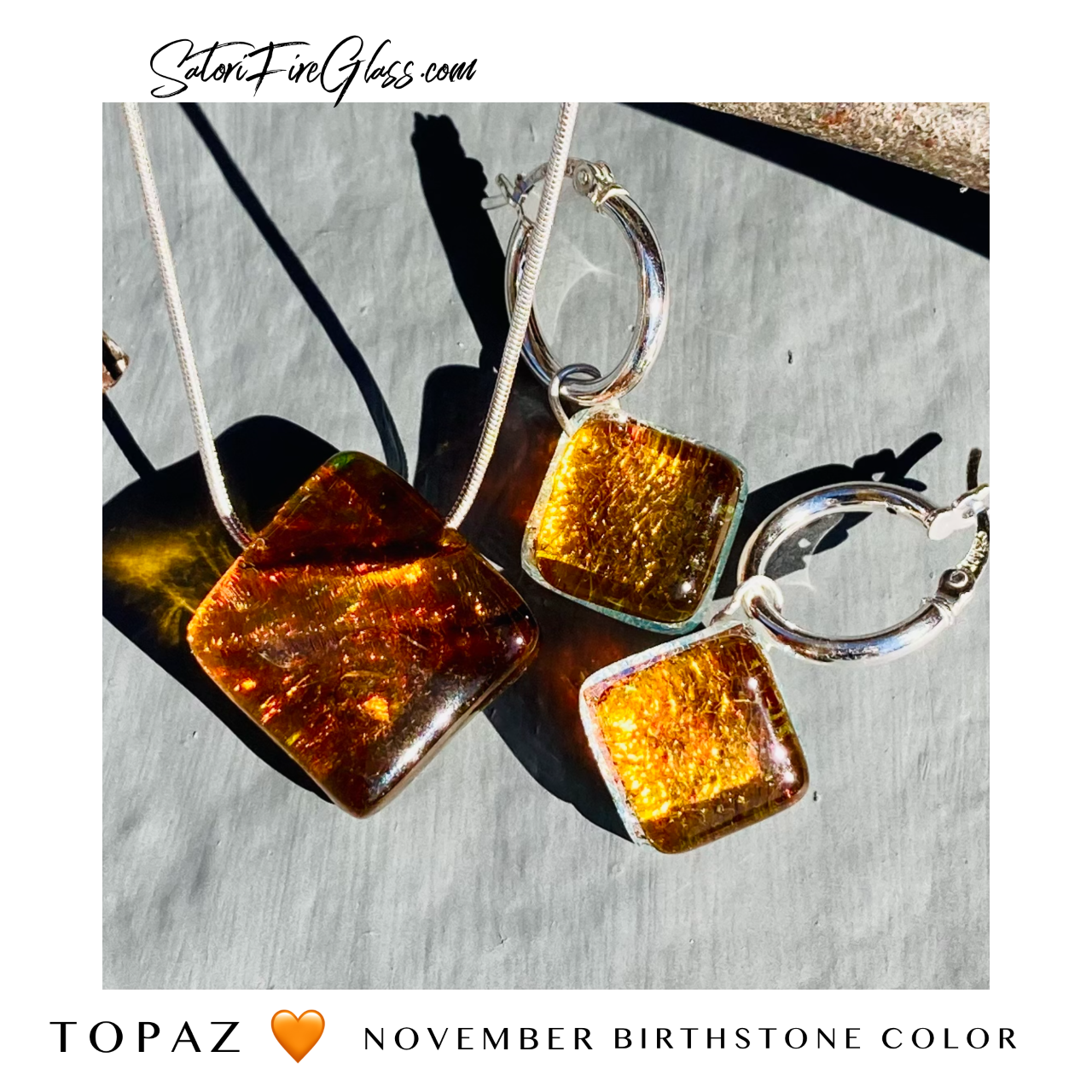 Satori Organic Gem & Sterling Hoop Set