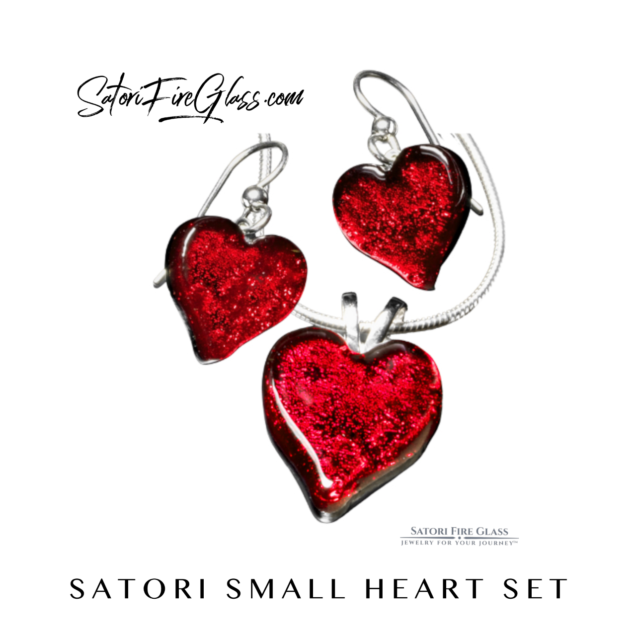 Satori Small Heart & Earrings Set