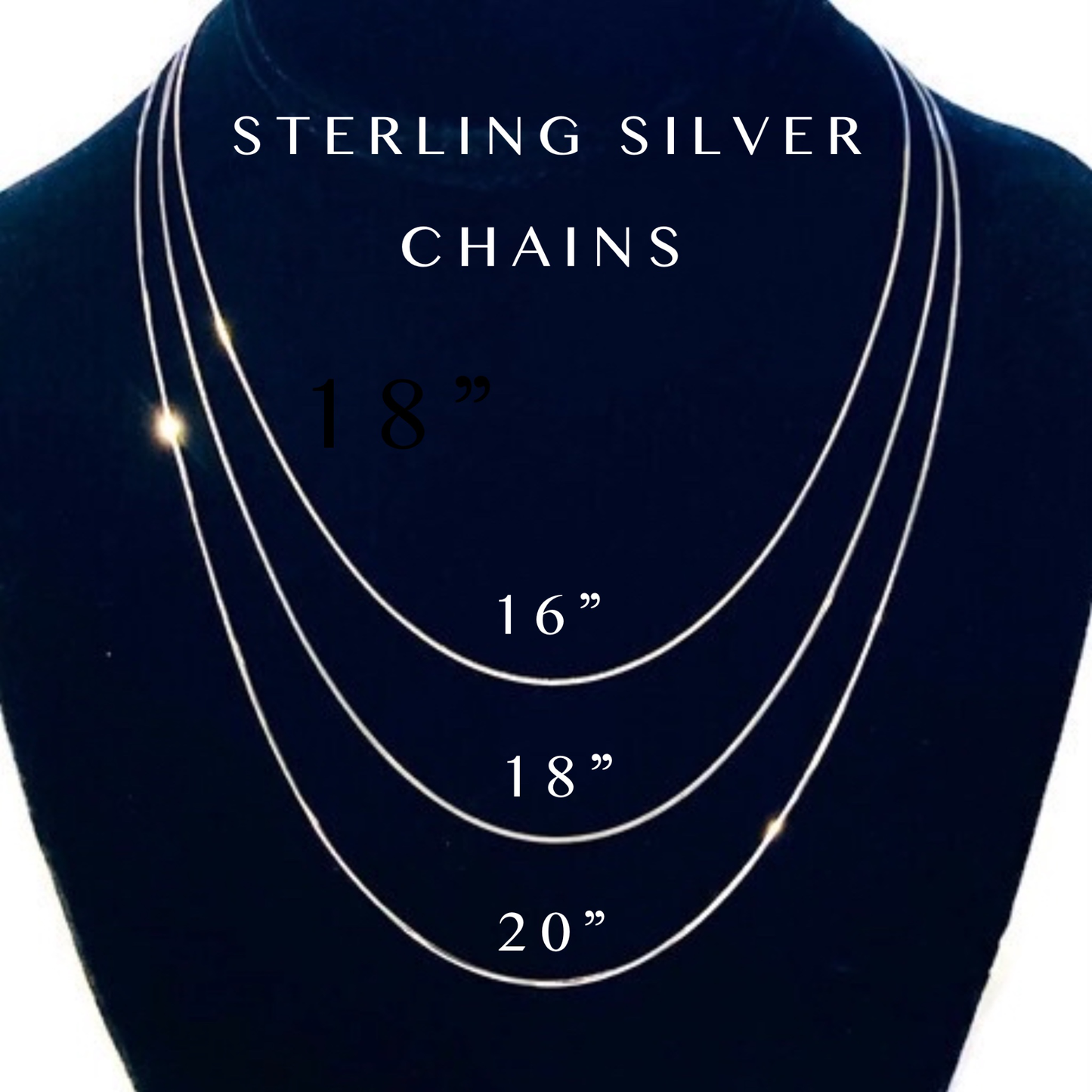 16", 18" & 20" Sterling Chains