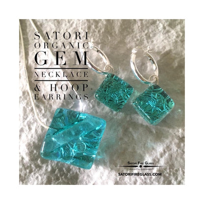 Satori Organic Gem & Sterling Hoops Set