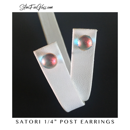 Satori 1/4"Fire Light Post Earrings