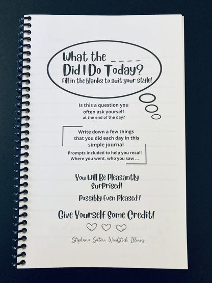 What The Heck Did I Do Today? Journal