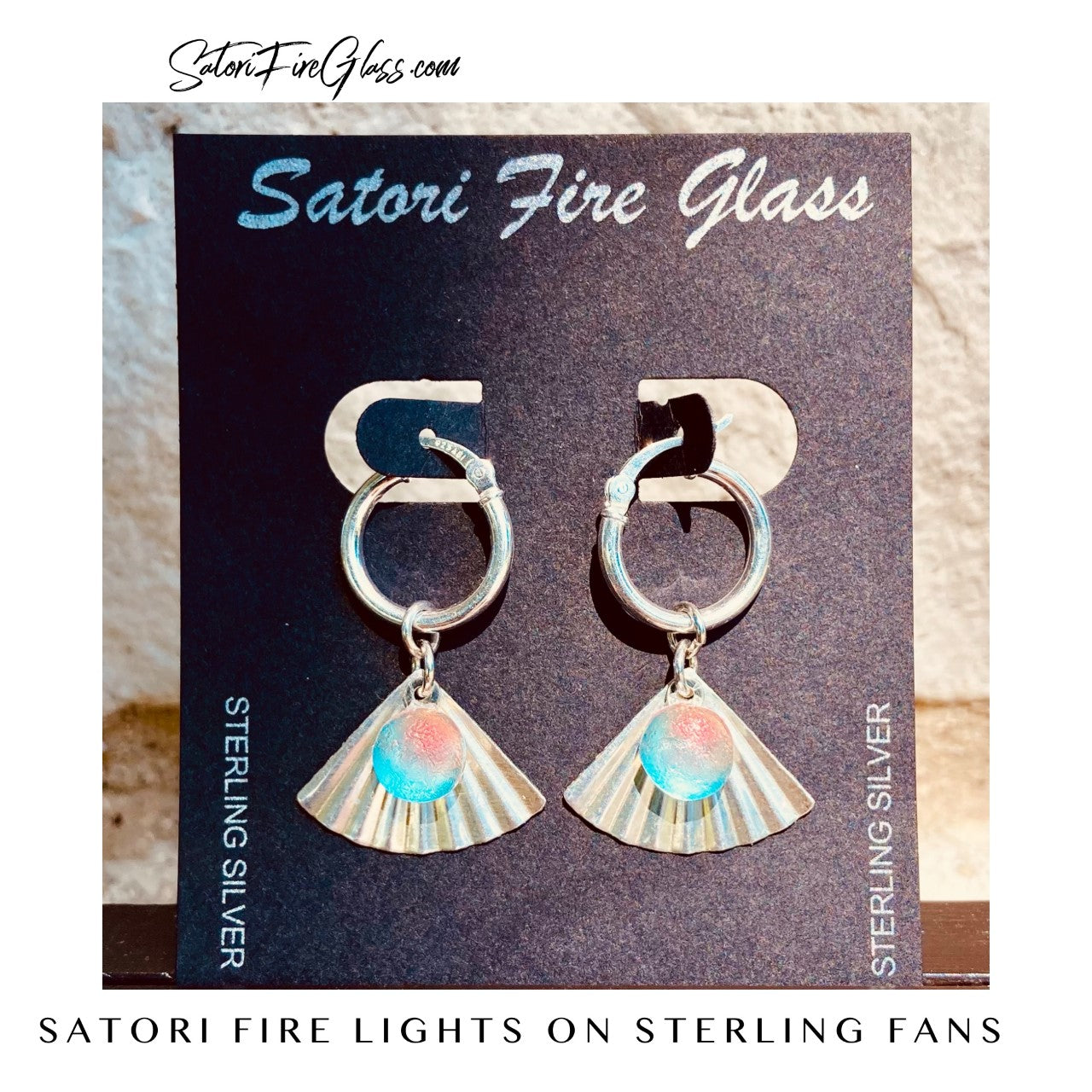 Fire Light Earrings on Sterling Fans