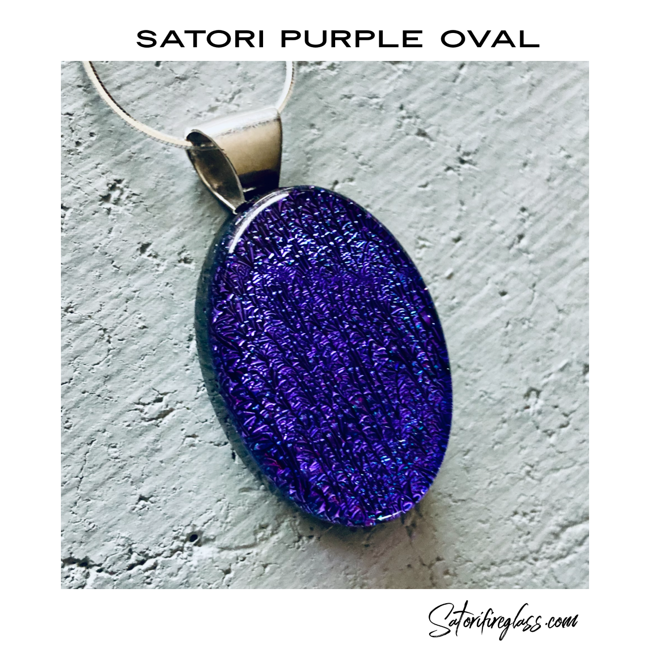 Satori Purple Oval Necklace
