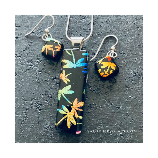 Dragonfly Necklace & Earrings