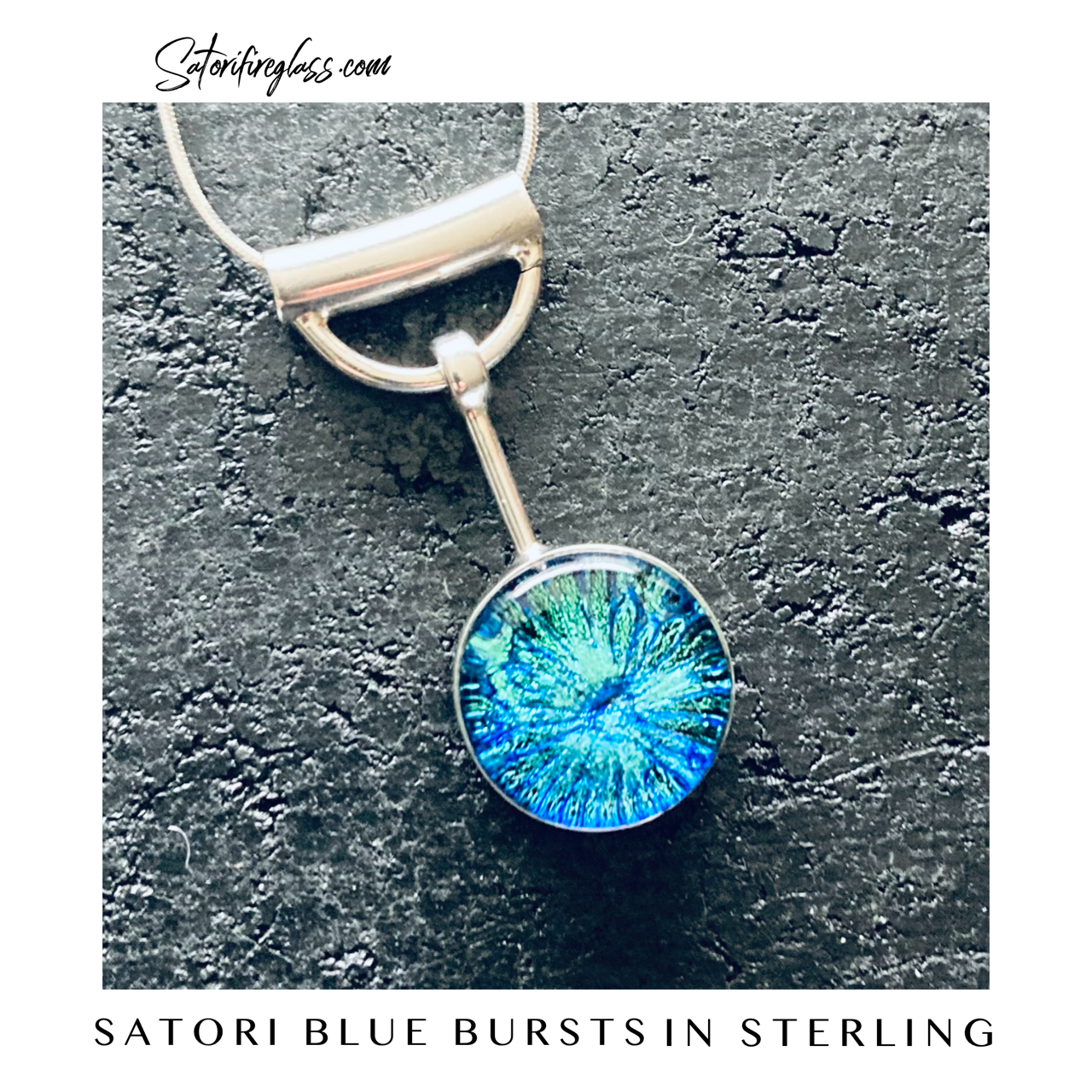 Blue Burst on Sterling Silver