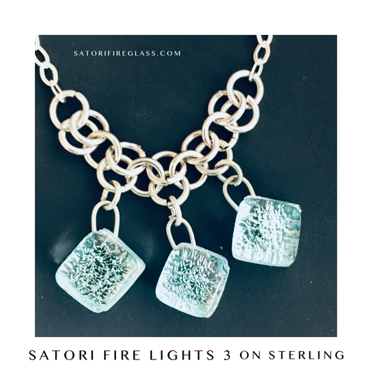 Satori Fire Lights 3 on Sterling Rings