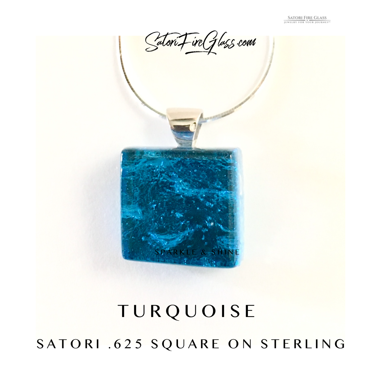 Satori Turquoise .625 Square Necklace