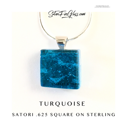 Satori Turquoise .625 Square Necklace